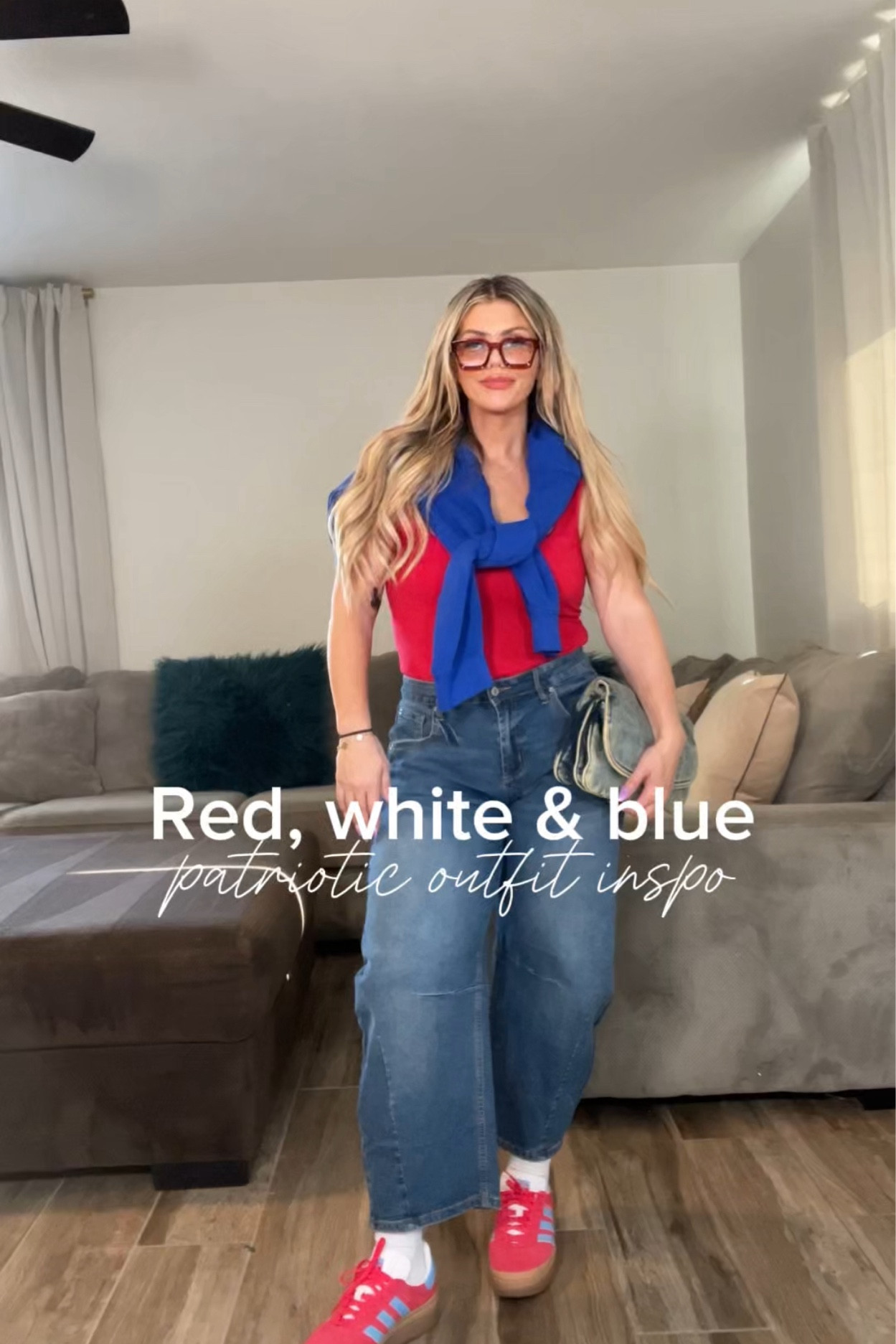 With Veterans Day, right around the corner.. Here’s a simple comfortable outfit ❤️🇺🇸💙

#LTKMidsize #LTKHoliday #LTKStyleTip