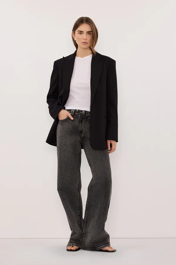 REAGAN 2.0 WASHED BLACK TALL SLOUCHY JEAN | DISSH