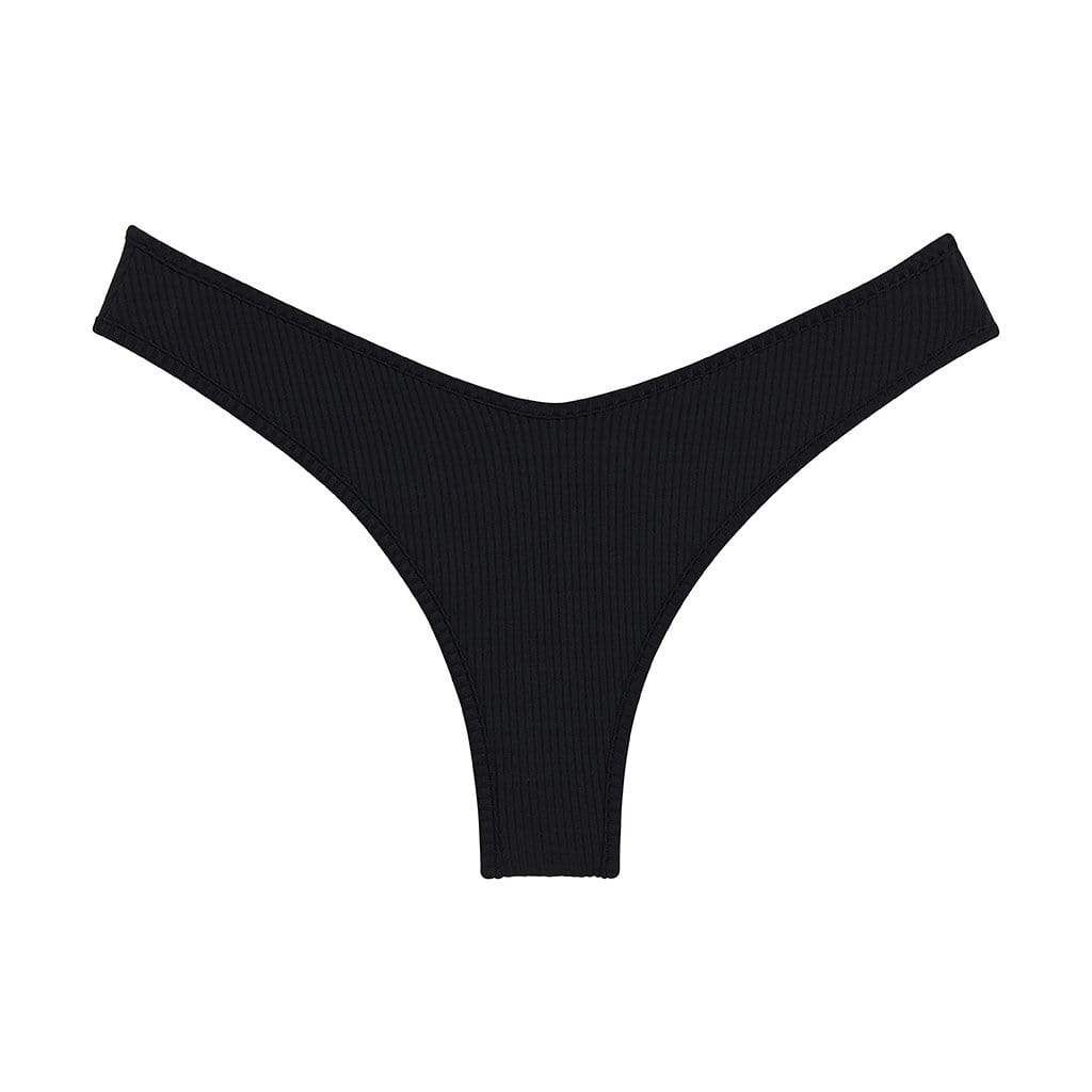 Black Rib Lulu Bikini Bottom | Montce