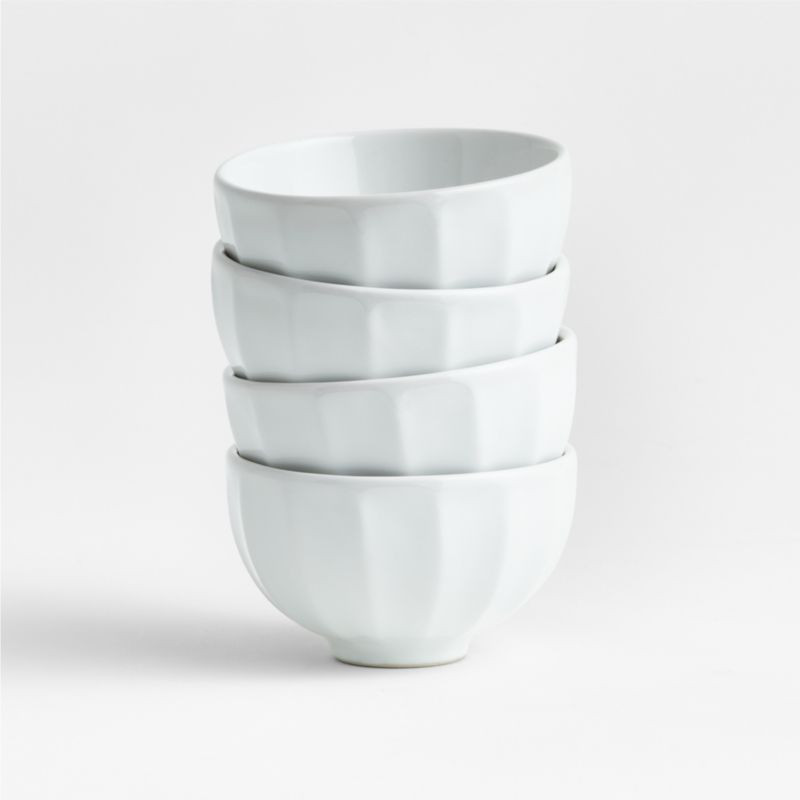 Cafe White Mini Bowls, Set of 4 + Reviews | Crate & Barrel | Crate & Barrel