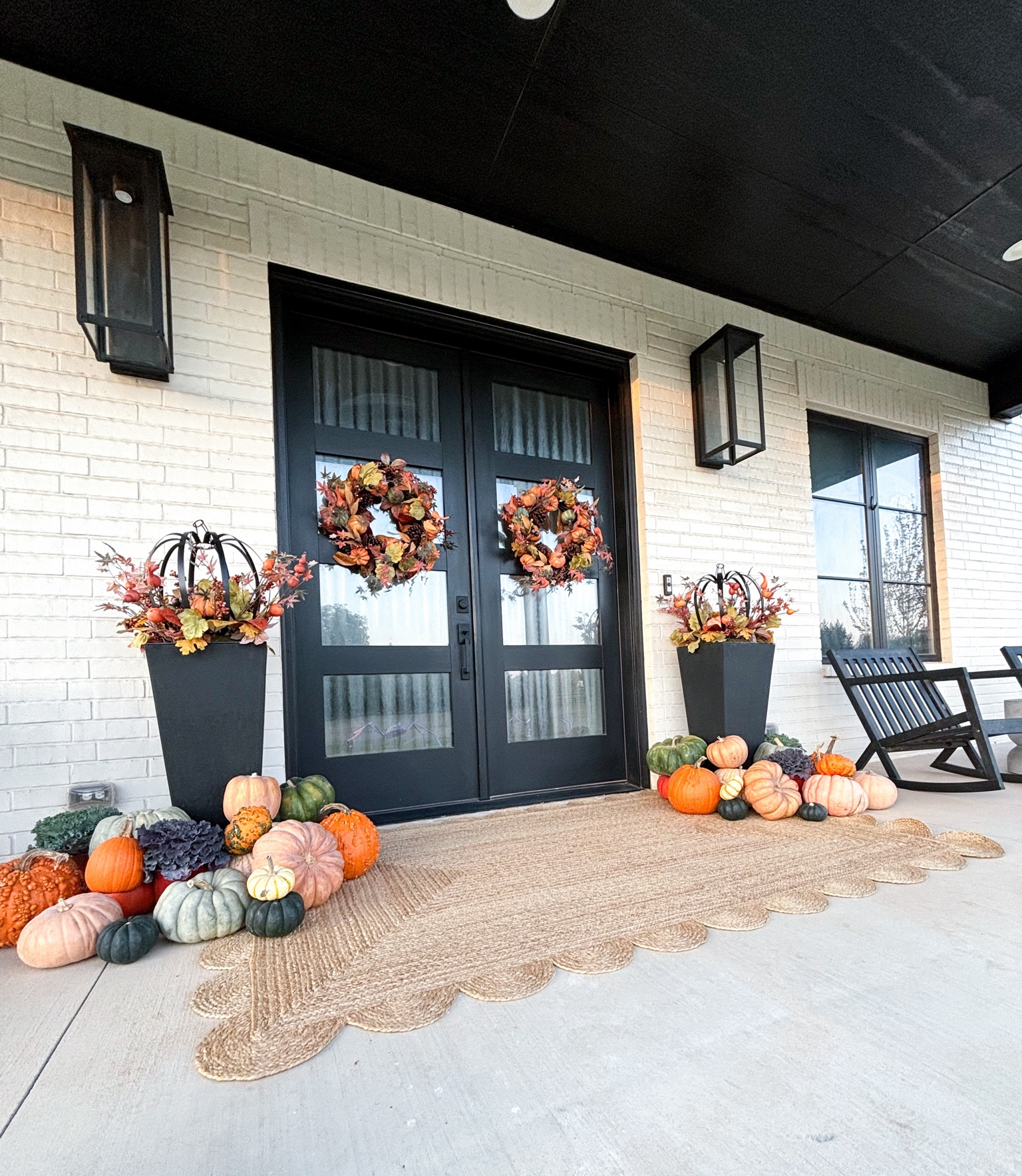 Fall Porch Makeover
Pumpkin wreath
Pumpkin planter
Fall wreath
Fall planter
Scallop jute rug

#LTKHalloween #LTKHome #LTKSeasonal