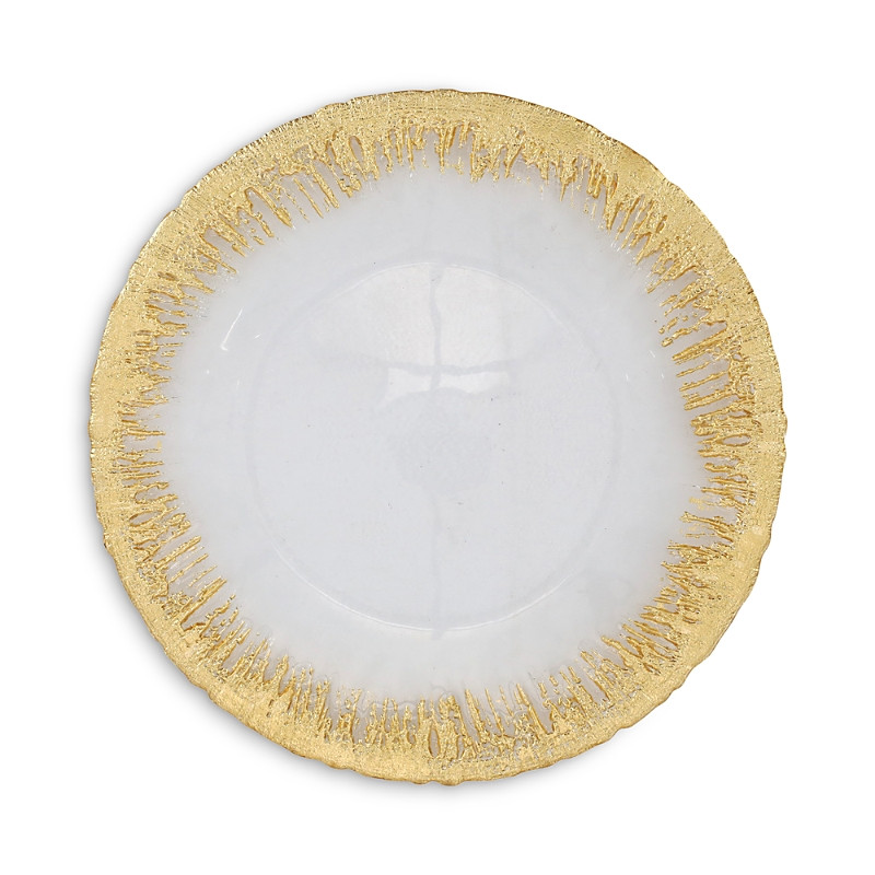 Vietri Rufolo Glass Gold Brushstroke Service Plate/Charger | Bloomingdale's (US)