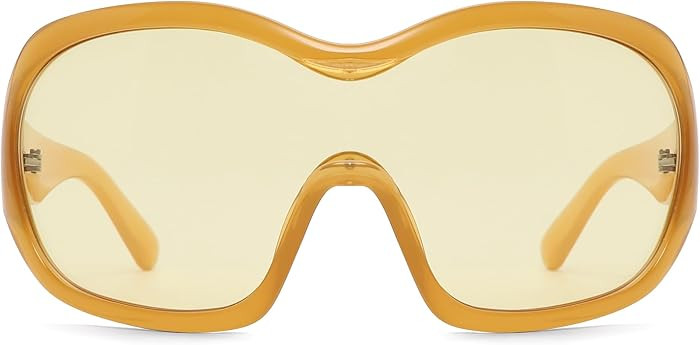 TYA Oversized Wrap Around Sunglasses for Women Men 2000s Glasses | Amazon (US)