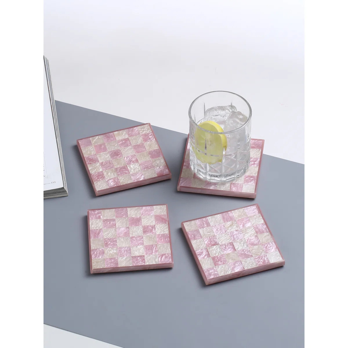 Resin Square 4 Piece Coaster Set (Set of 4) | Wayfair North America