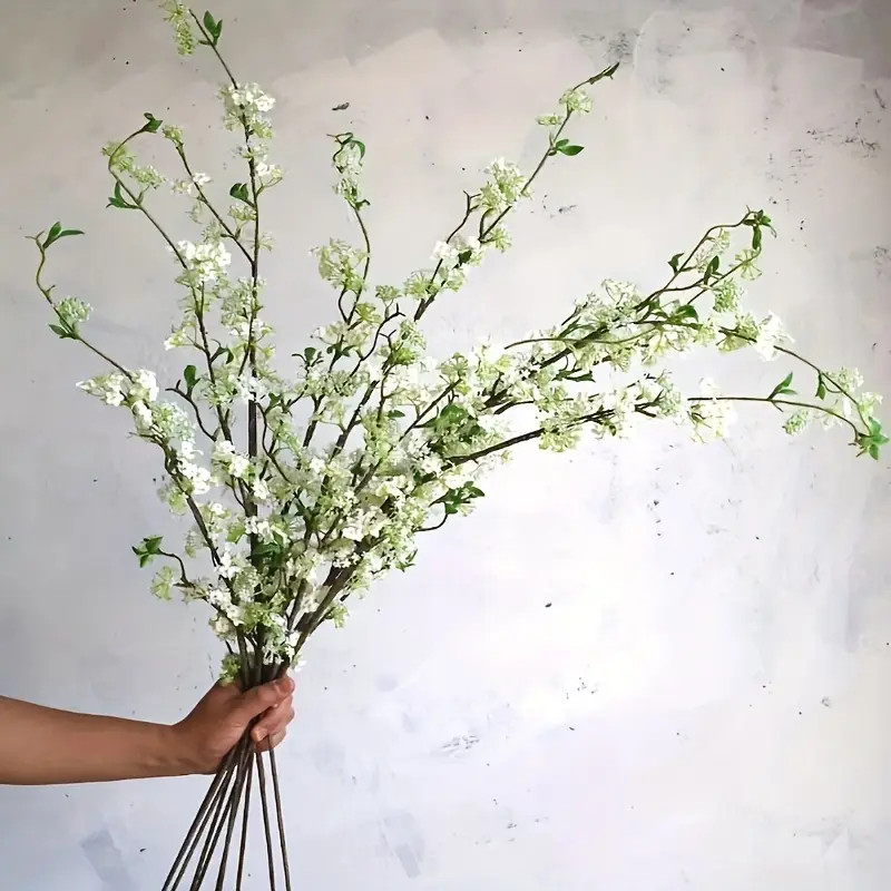 1/5/10pcs, 39inch Cream Artificial Blossom Branch With Buds, Faux Spring Plant Stem, Centerpieces... | Temu Affiliate Program