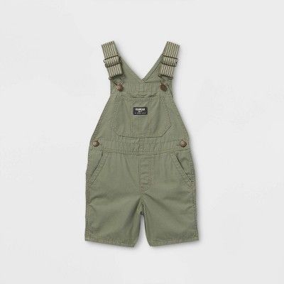 OshKosh B'gosh Toddler Boys' Woven Shortalls - Olive Green | Target