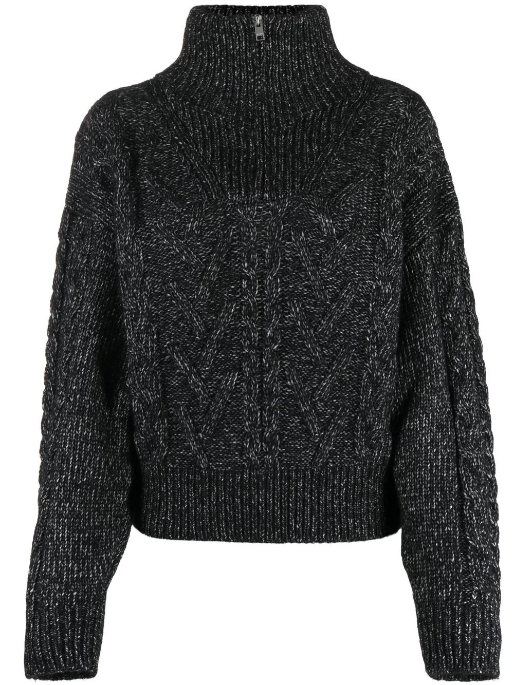 GANNI high-neck ribbed-knit Jumper - Farfetch | Farfetch Global