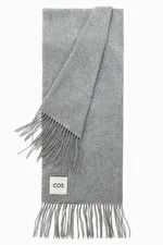 ÉCHARPE FRANGÉE PURE LAINE - GRIS CLAIR - Scarves - COS | COS (EU)