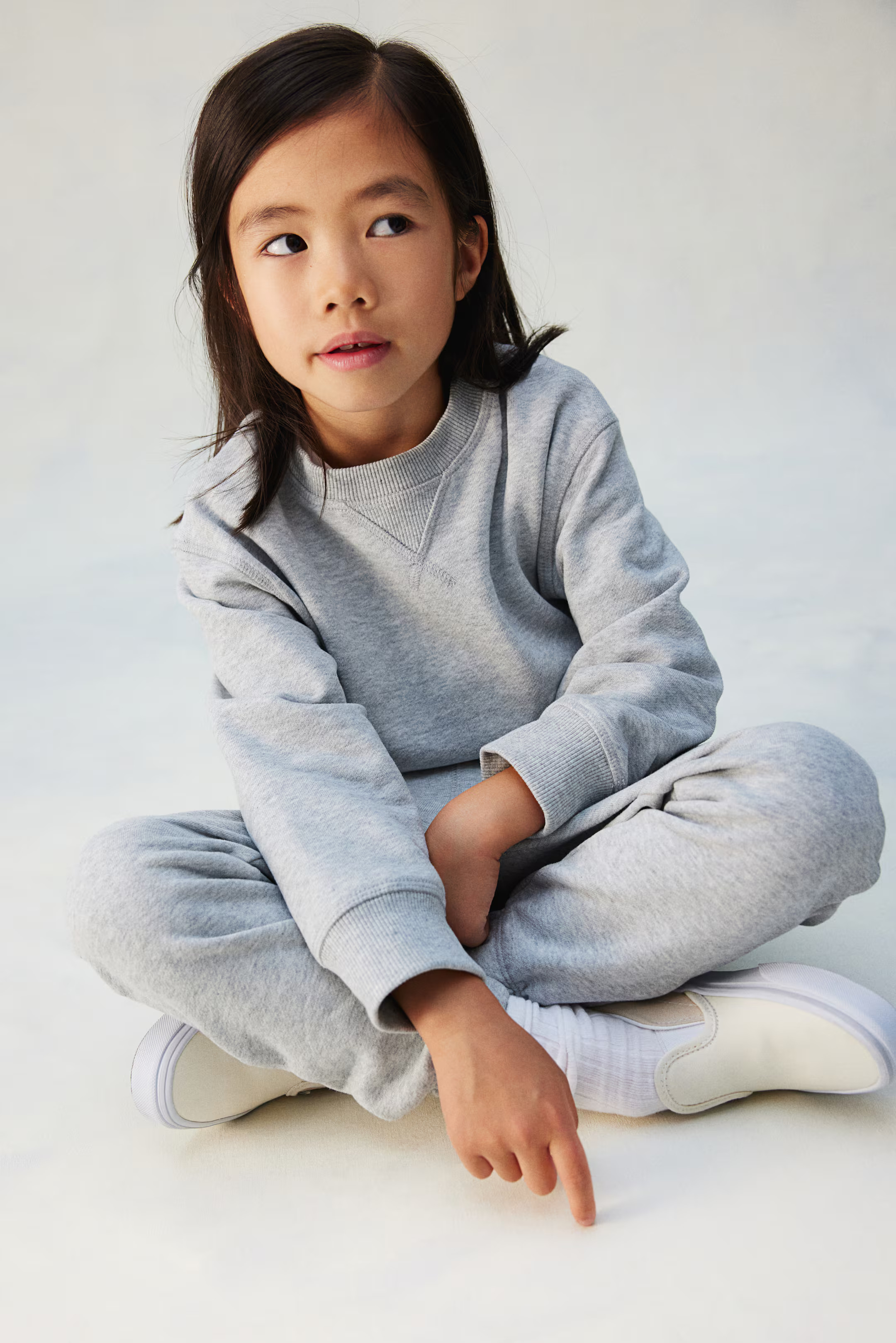 Crewneck Sweatshirt - Light gray melange - Kids | H&M US | H&M (US + CA)