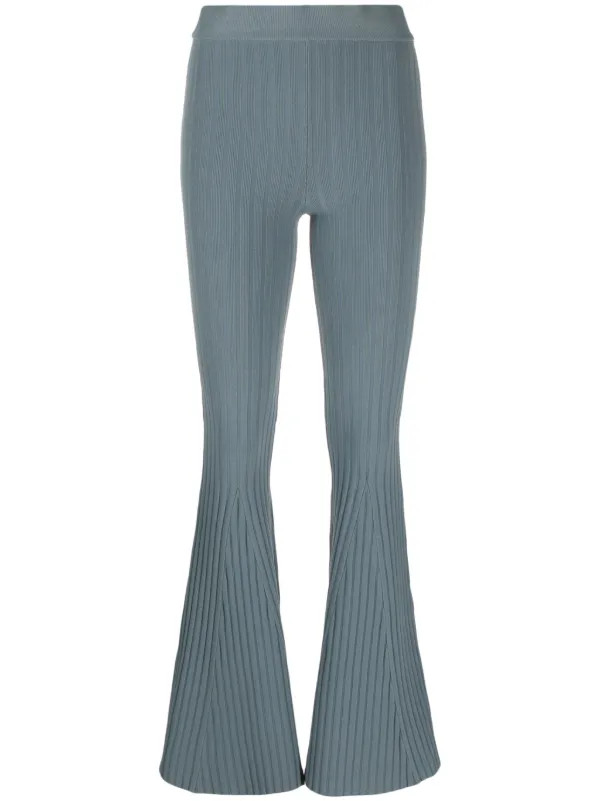 Live The Process Jaya Ribbed Flared Trousers | Blue | FARFETCH | Farfetch Global