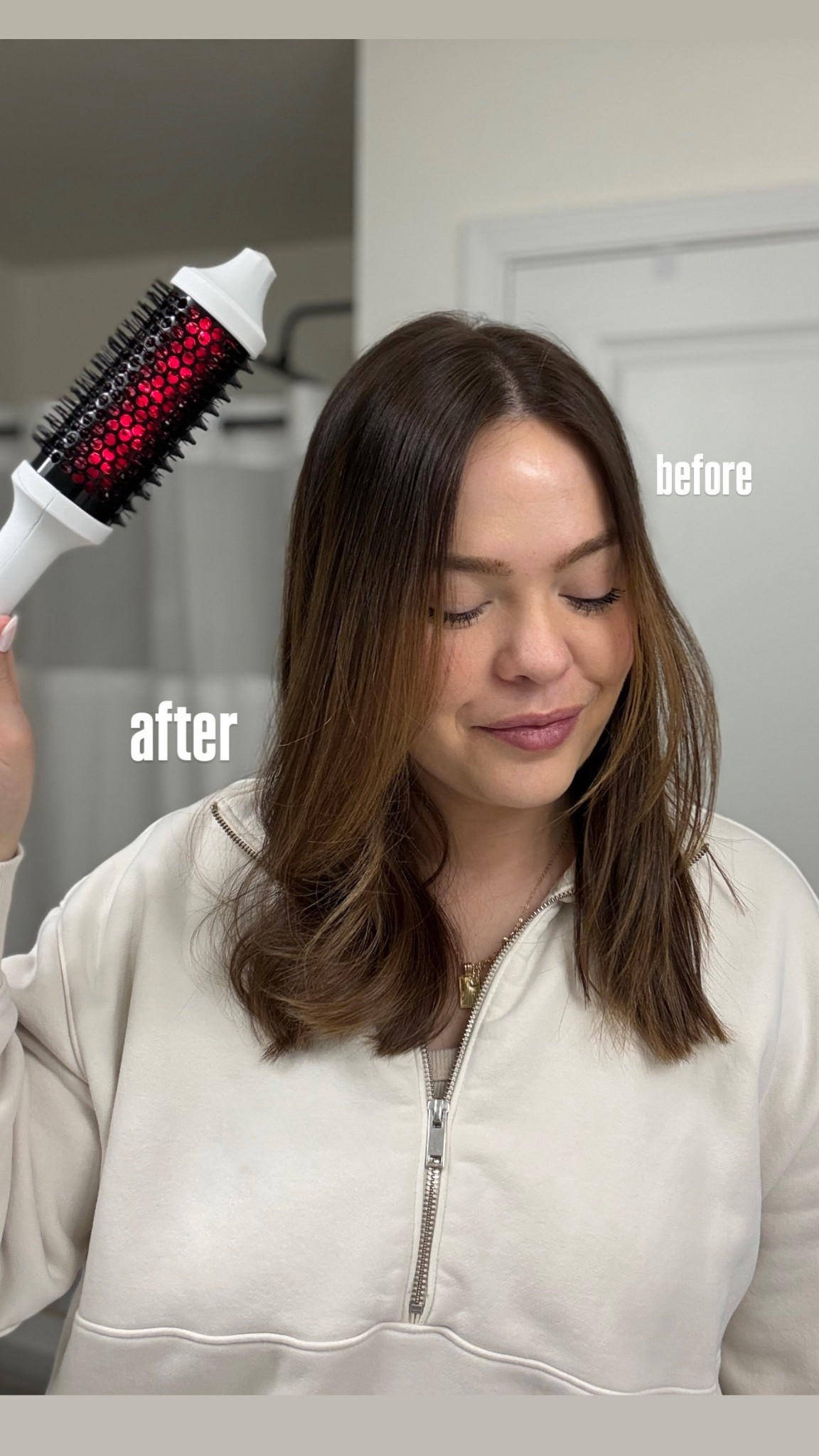 Before & after // Just got this infrared thermal bounce brush in and used it as soon as I could today and I love it so far! @Bondi Boost 

#LTKBeauty #LTKmorningroutine #LTKgrwm

#LTKmorningroutine #LTKgrwm #LTKBeauty