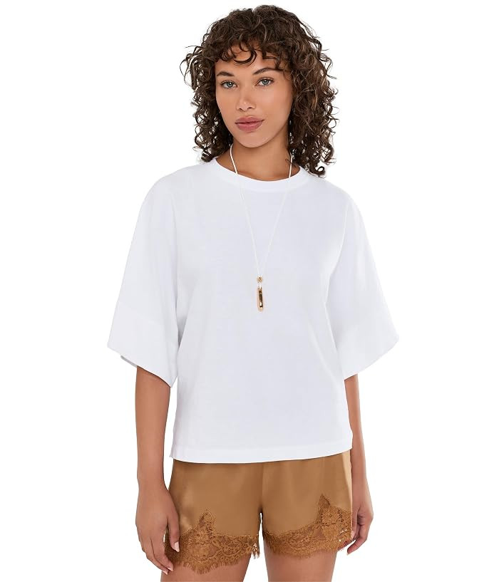 Free People We The Free Atlas Dolman Tee Women's Clothing Clean Ivory: XL (Women's 16) | Zappos.com