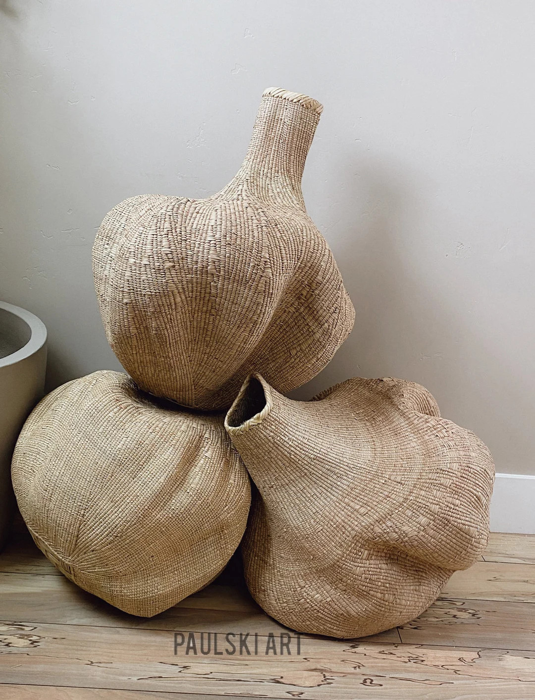 Large Garlic Gourd Basket | African Basket | Storage Basket | Décor Basket | Flower Basket | Dec... | Etsy (US)