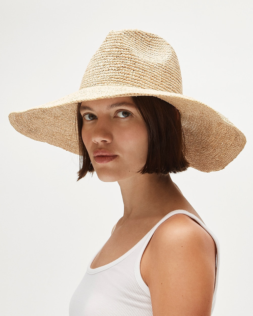 Raffia wide-brim cowboy hat | J. Crew US