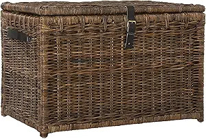 happimess HPM9004A Michael Wicker Storage Trunk Collapsible for flat storage, Rattan-Sarang Buaya... | Amazon (US)