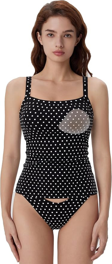 SUUKSESS Women Cotton Rib Padded Tank Tops Sleeveless Spaghetti Strap Square Neck Tops Summer Cam... | Amazon (US)