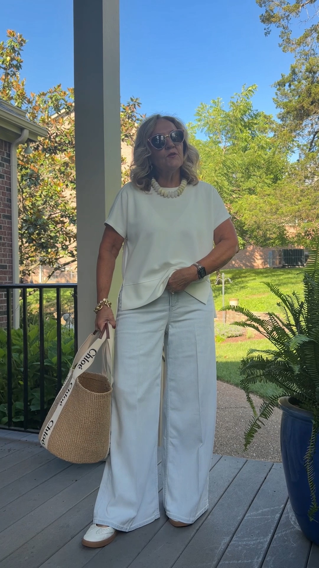 These are the spanx lightweight denim in the light wash. I wear a size medium petite
Short sleeve crewneck top in the spanx essentials wearing a size medium ￼

#LTKOver40 #LTKootd #LTKgrwm