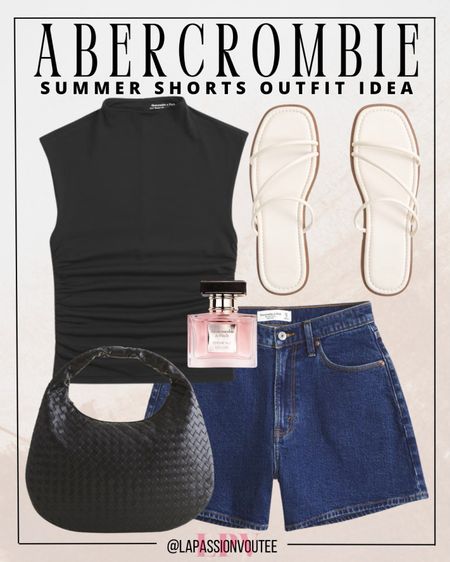 Master casual-cool with high-rise dad shorts paired with a tuckable top for a laid-back vibe. Spritz on your favorite perfume and accessorize with a chic shoulder bag. Complete the look with strappy slide sandals for an effortless summer ensemble. Ready for wherever the day takes you. ☀️

#LTKSeasonal #LTKstyletip #LTKsalealert