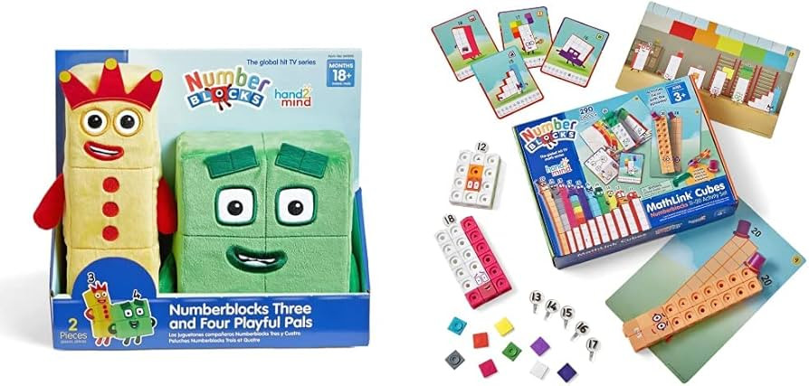 hand2mindhand2mind Numberblocks Three and Four Playful Pals & Numberblocks MathLink Cubes 11-20 A... | Amazon (US)