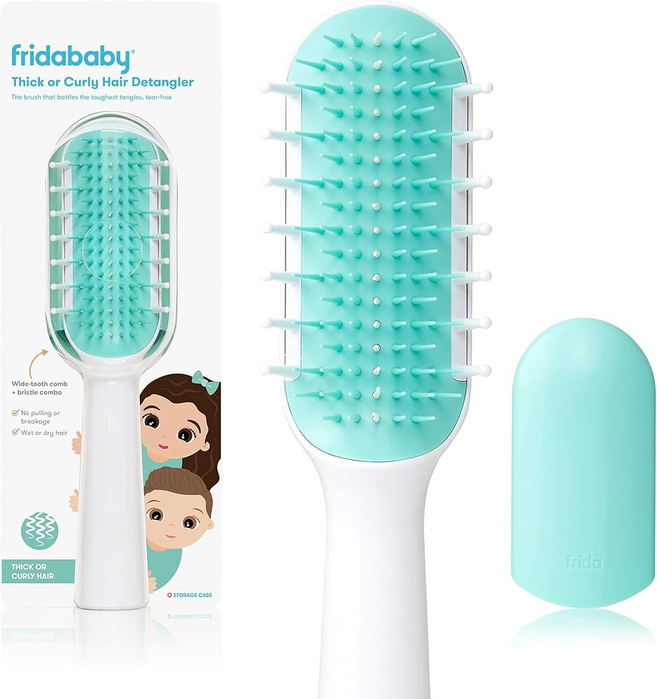 Frida Baby Thick or Curly Hair Detangler Brush for Kids, Toddler Hairbrush Detangles Knots Withou... | Amazon (US)