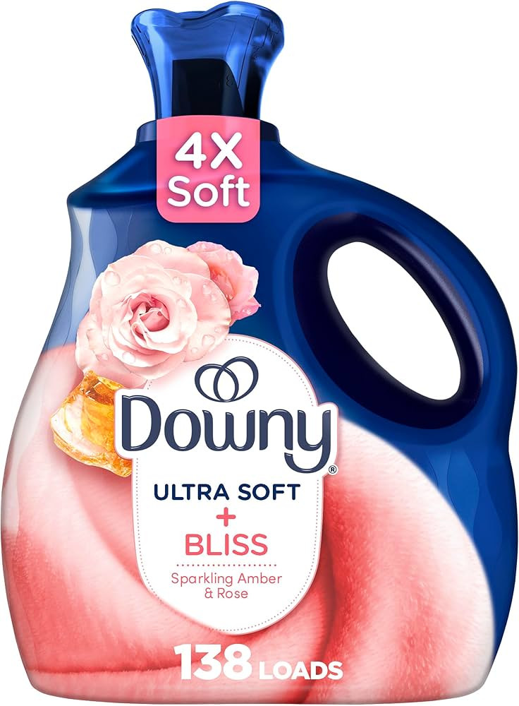 Downy Ultra Soft Fabric Softener Liquid, Bliss, Sparkling Amber and Rose, 93 fl oz, 138 Loads | Amazon (US)