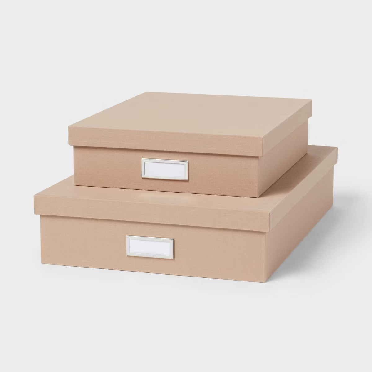 Canvas Storage Bin Set Light Brown - Brightroom™: Desk & Office Organizers, Polyester Canvas, ,... | Target