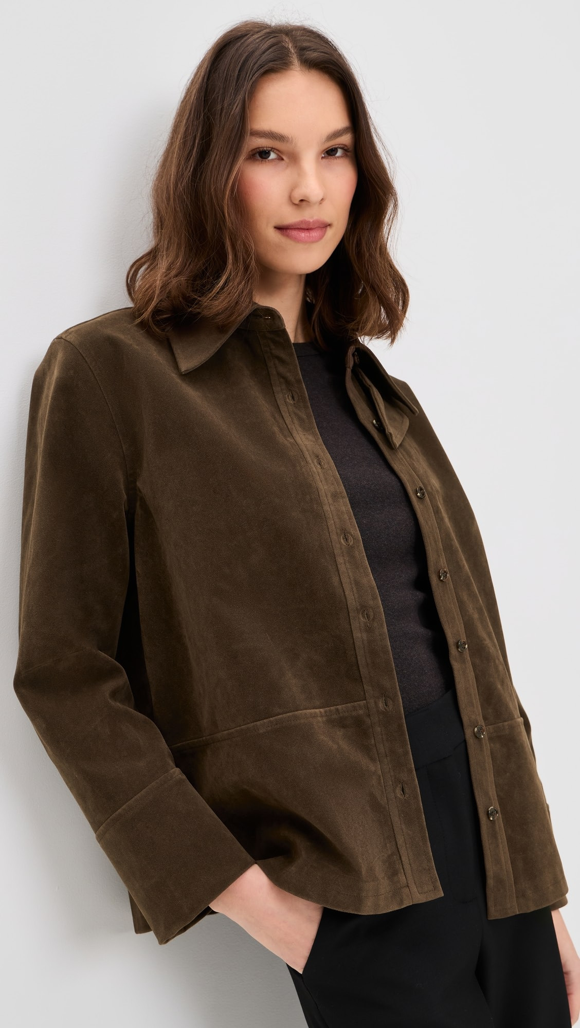 Ren Sans Suede Overshirt | Shopbop