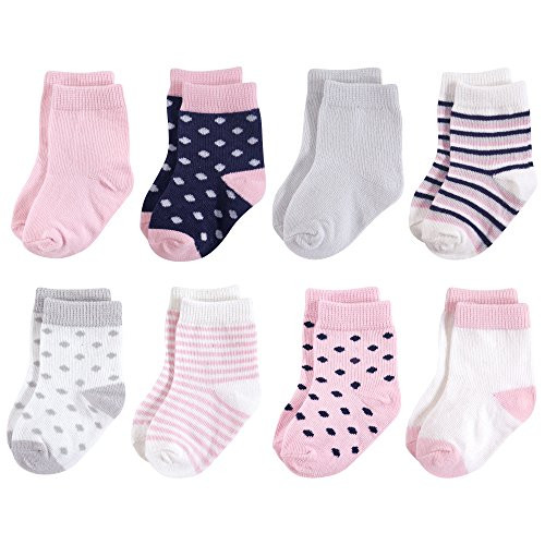 Touched by Nature Baby Organic Cotton Socks, Navy Lt. Pink, 6-12 Months | Amazon (US)