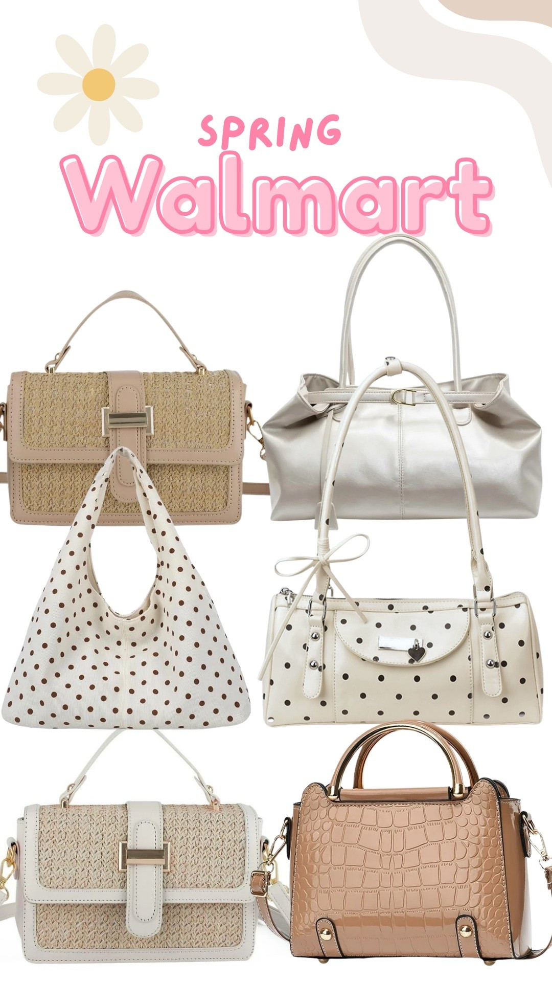 Walmart Spring purses! NEW! I just hit the jackpot finding these new drops from Walmart! Most of these are all under $25! 

#LTKSeasonal #LTKdayinmylife #LTKmomlife
