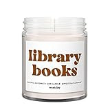 Library Books Candle | West Clay Company | Booklovers Scented Soy Coconut Wax Nontoxic Candle | B... | Amazon (US)