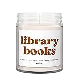 Library Books Candle | West Clay Company | Booklovers Scented Soy Coconut Wax Nontoxic Candle | B... | Amazon (US)
