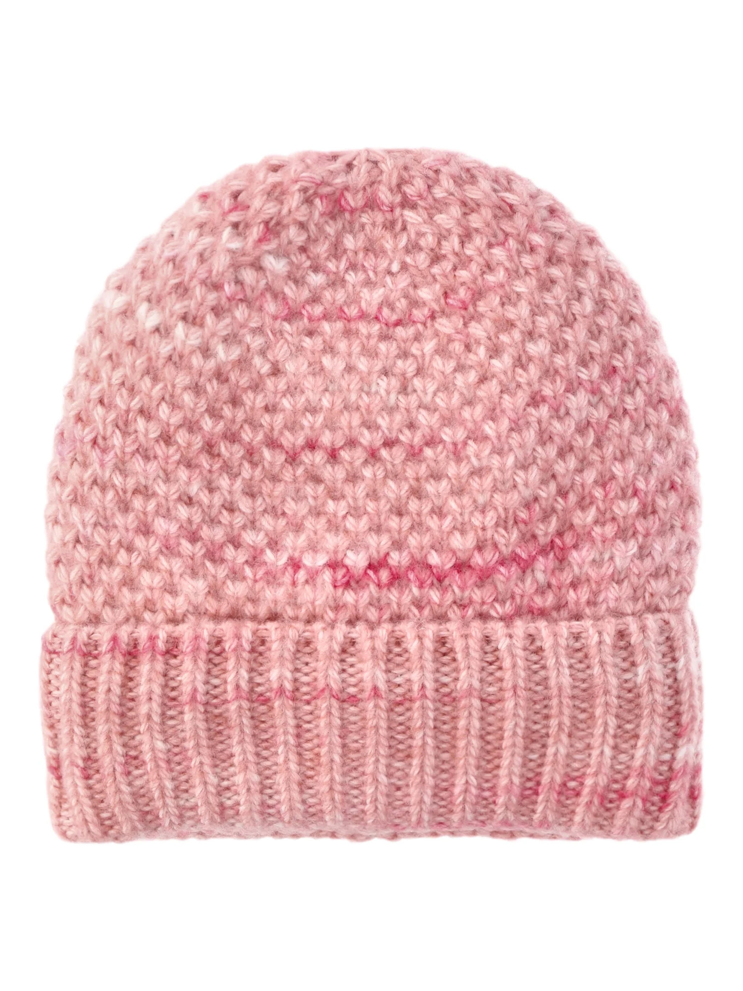 Time and Tru Women's Birdseye Winter Beanie, Pink Combo | Walmart (US)