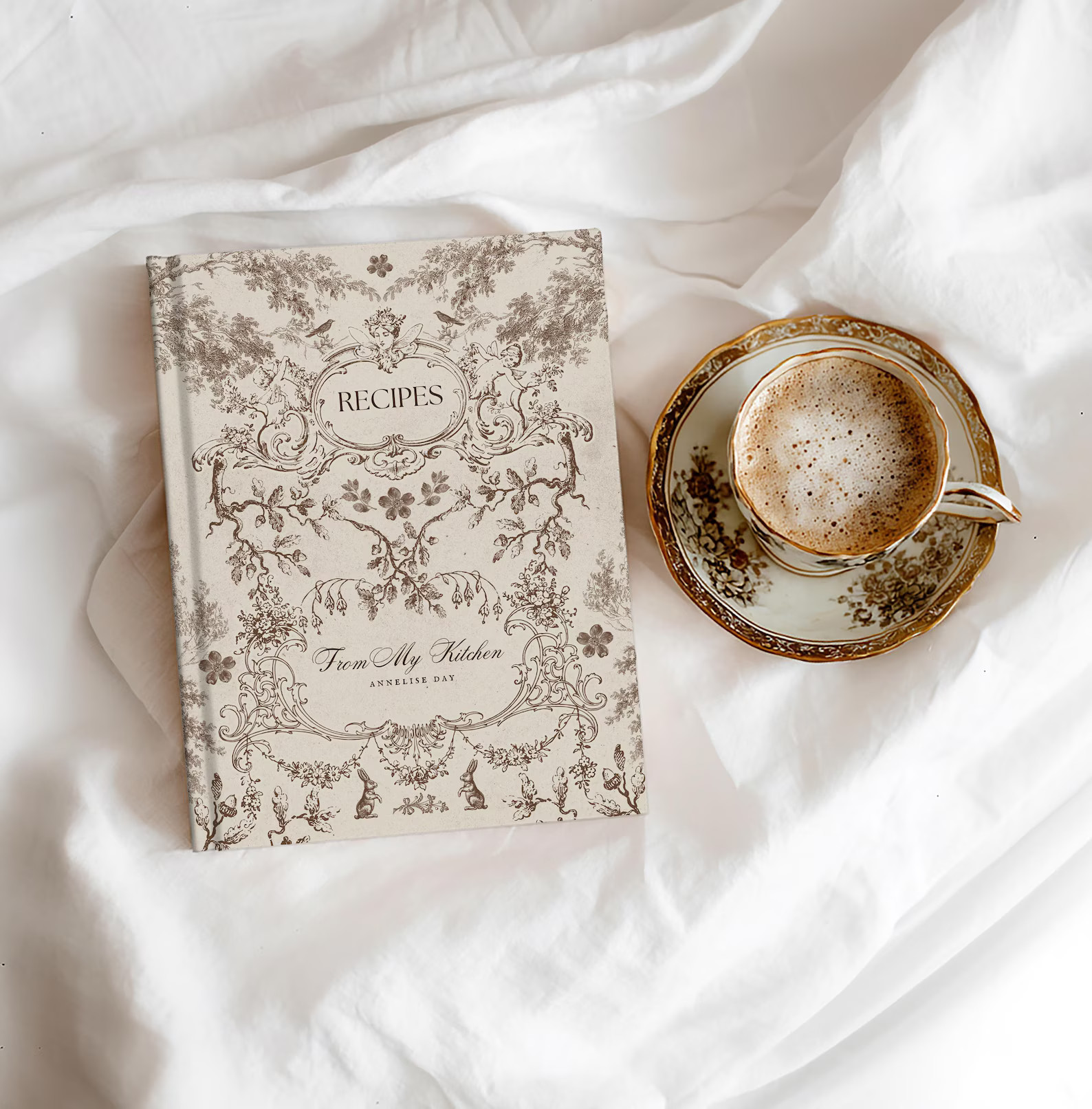 Personalized Recipe Notebook Custom Name Journal Gift for Christmas Aesthetic French Toile Notebo... | Etsy (US)