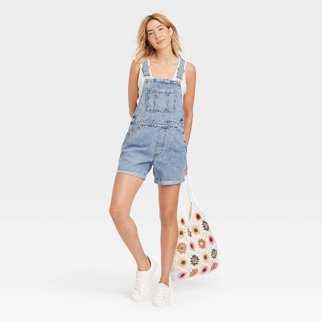 Women's Denim Boyfriend Shortalls - Universal Thread™ | Target