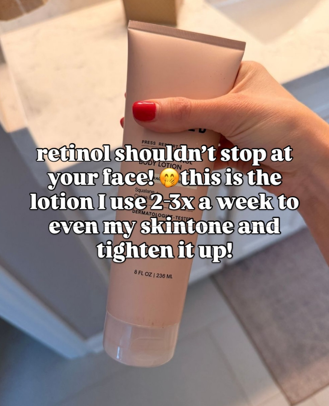 if you aren't using a retinol lotion, what are you doing?  

 