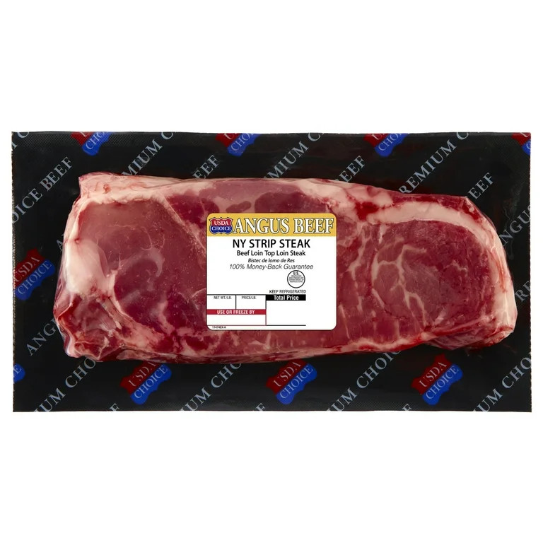 New York Strip Steak, Choice Angus Beef, 1 per Package, Fresh, 0.6 - 1.5 lb | Walmart (US)