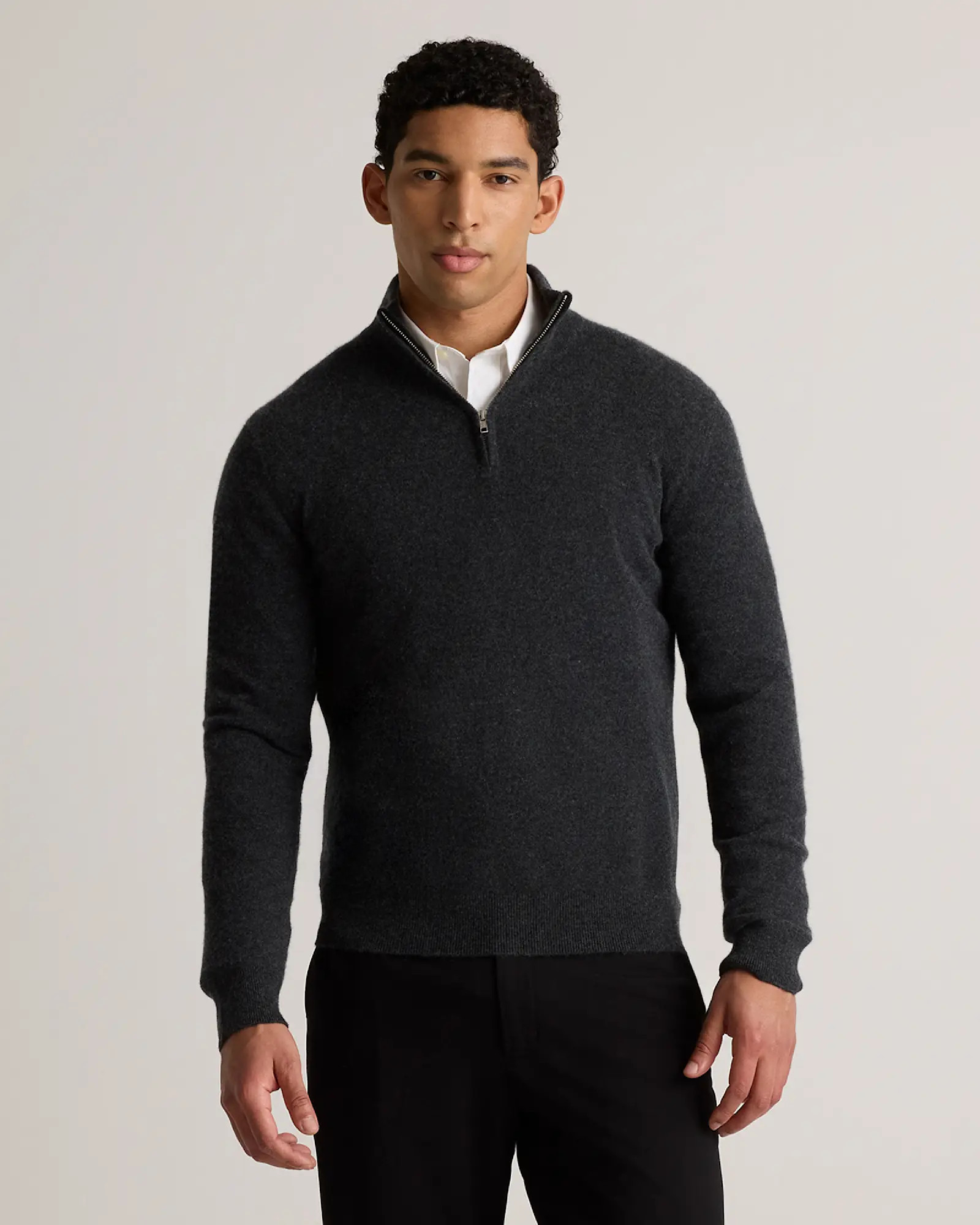 Mongolian Cashmere Quarter Zip Sweater | Quince