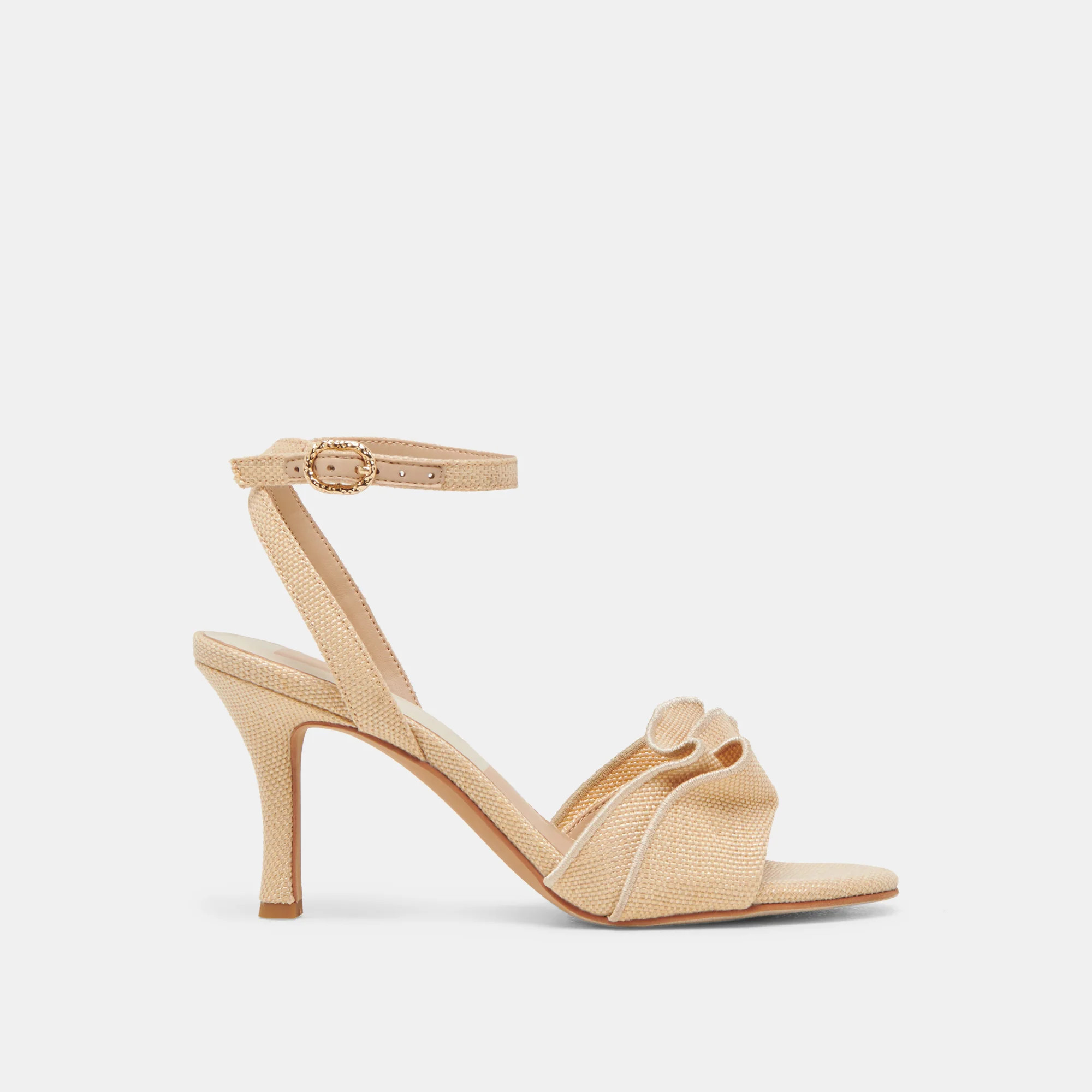 LUNETE HEELS LT NATURAL WOVEN RAFFIA | DolceVita.com