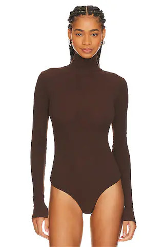 Turtle Neck Bodysuit in Umber | Revolve Clothing (Global)