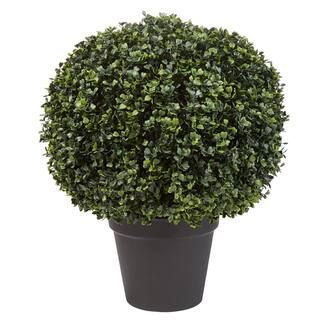 Pure Garden 23 in. Artificial Realistic Faux Boxwood Topiary HW1500141 - The Home Depot | The Home Depot