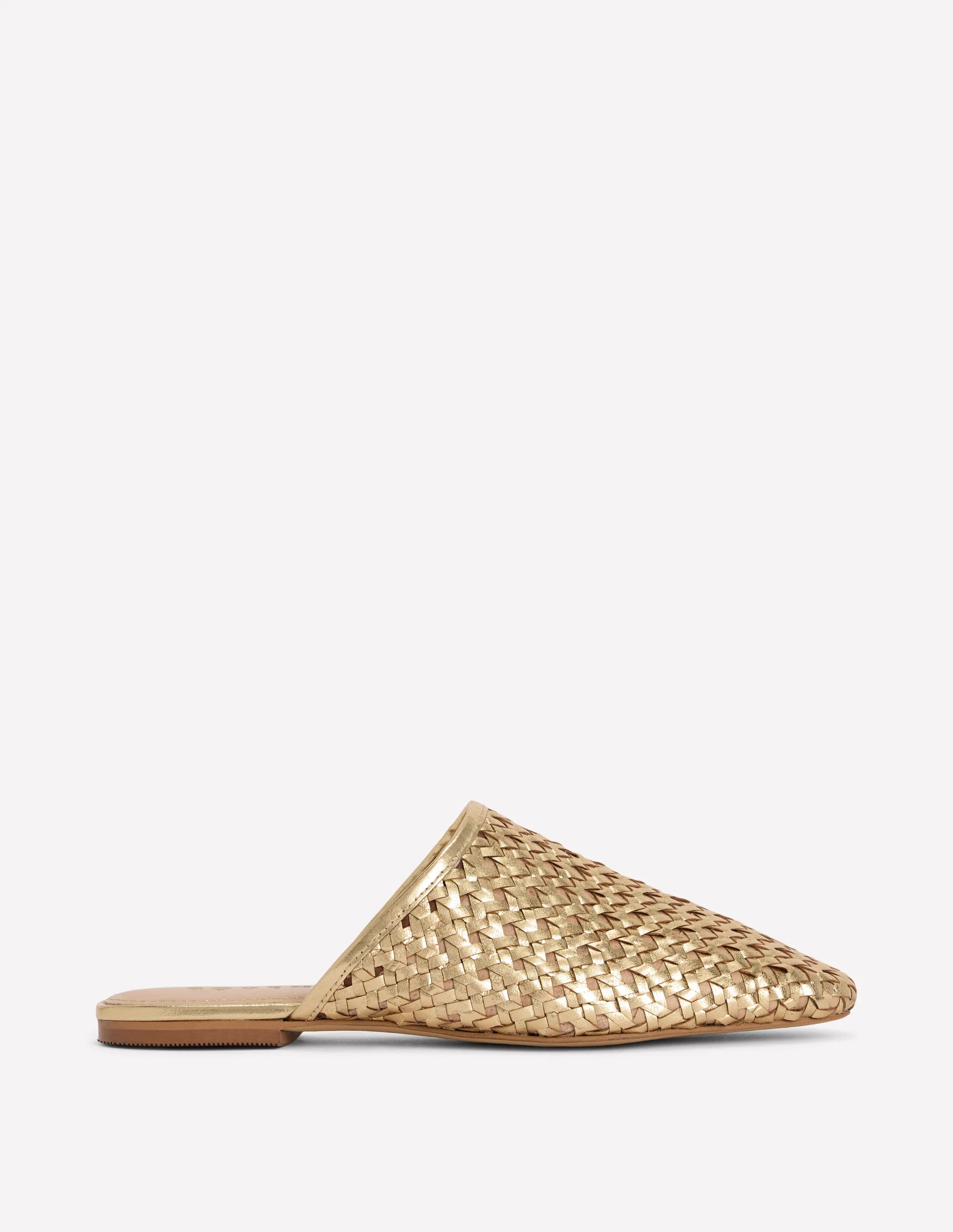 Mule Slipper Loafer-Gold Weave | Boden (US)