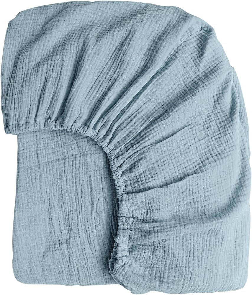 Konssy Muslin Fitted Crib Sheets 100% Cotton Baby Crib Sheets for Standard Crib Mattress (28 X 52... | Amazon (US)