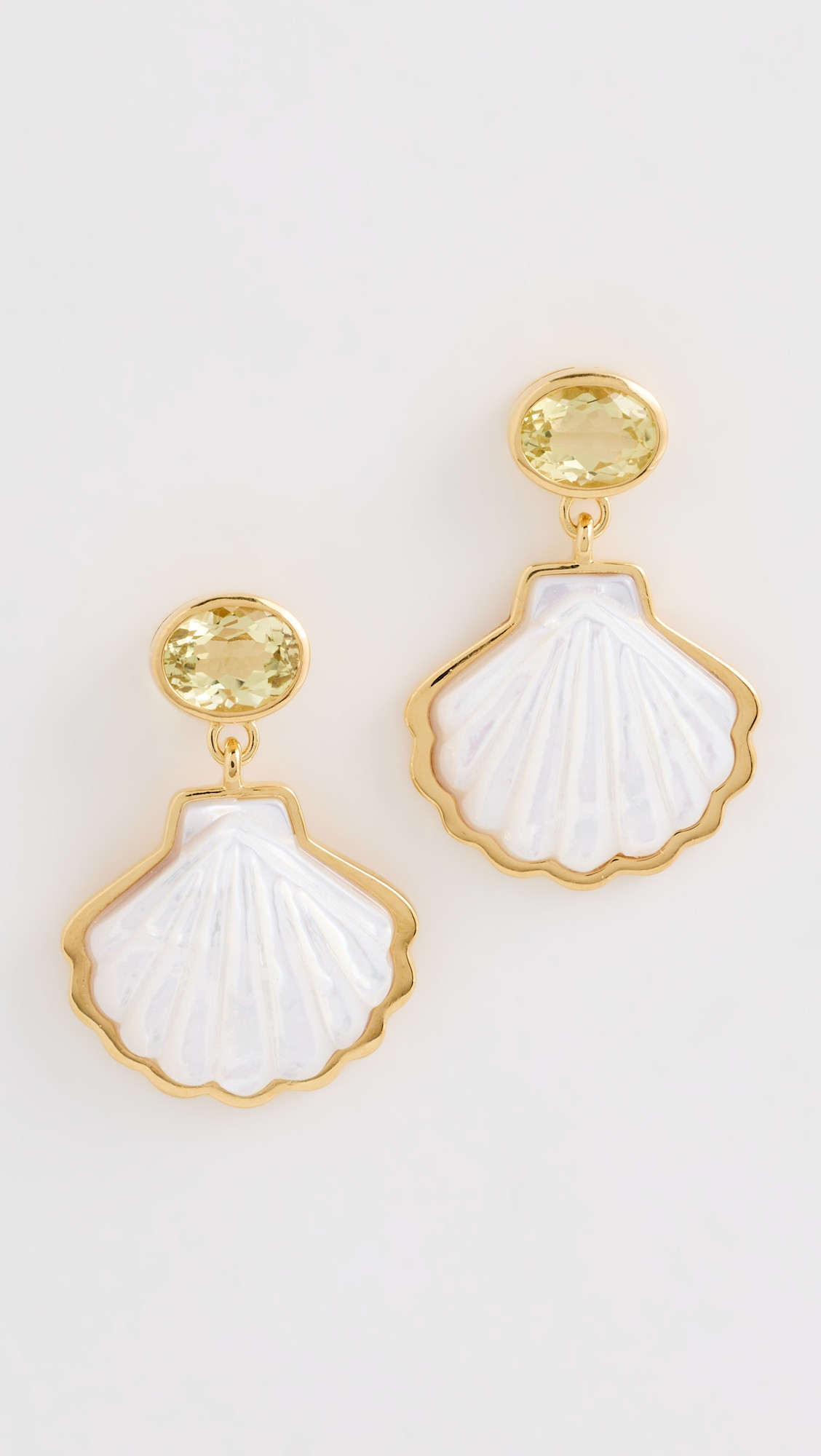 Lizzie Fortunato Luna Shell Earrings White One Size | Shopbop