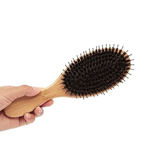 Hair Brush Comb, Boar Bristle Hairbrush, Detangling Brush, Paddle Hair Brush for Women & Mens Hai... | Walmart (US)