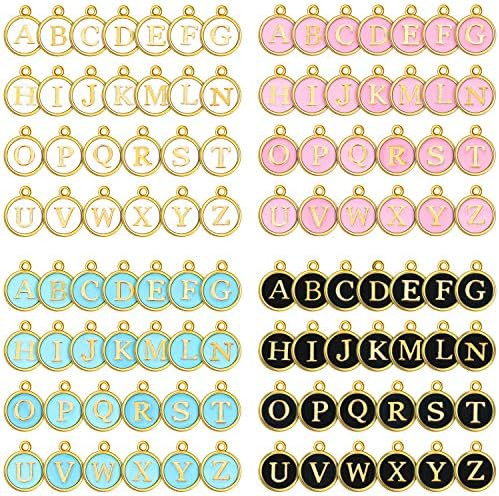 Hicarer 104 Piece Letter Charms for Jewelry Making - Alphabet Charms for Bracelet, Necklace & DIY... | Amazon (US)