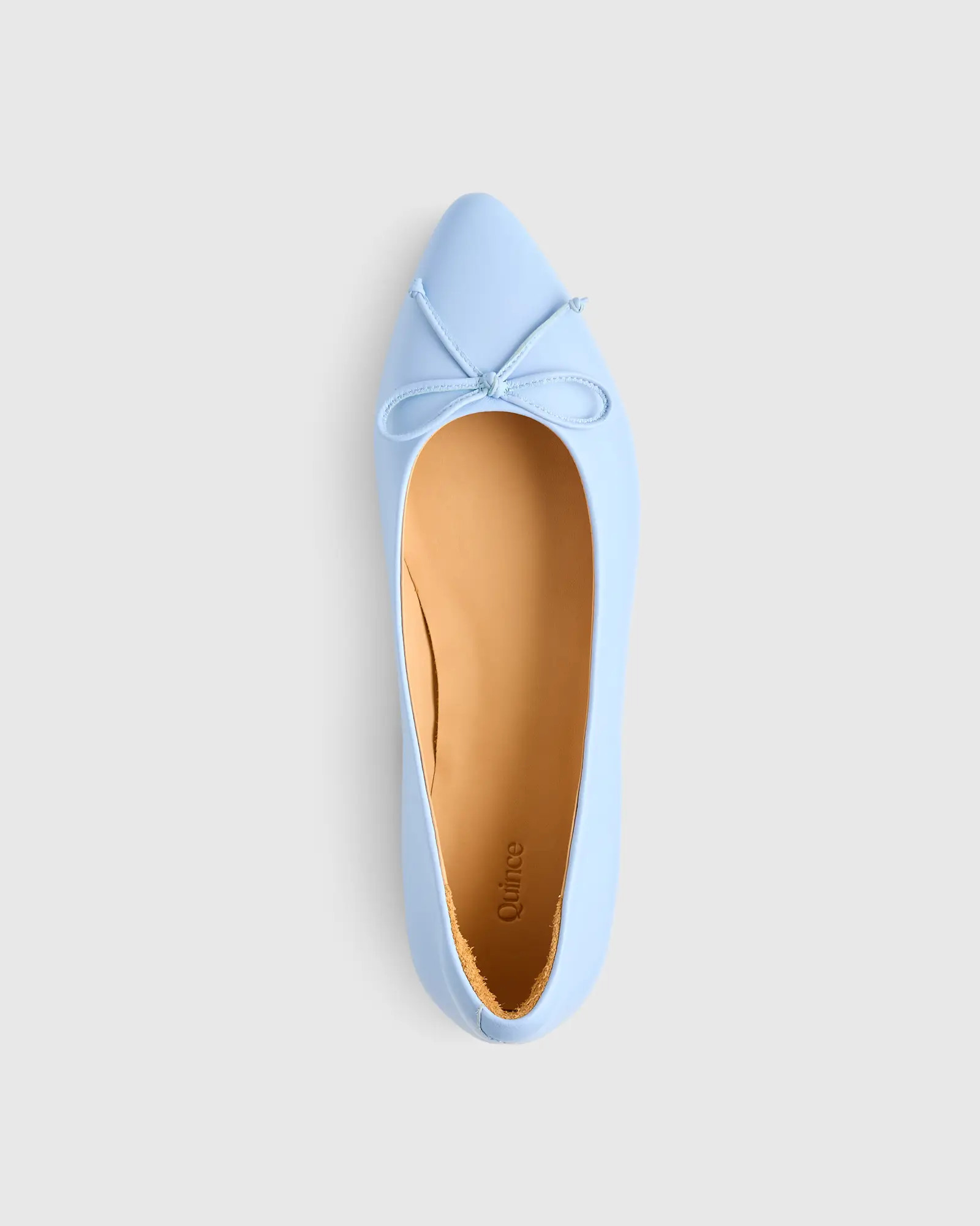 Italian Leather Pointed Bow Flat | Quince