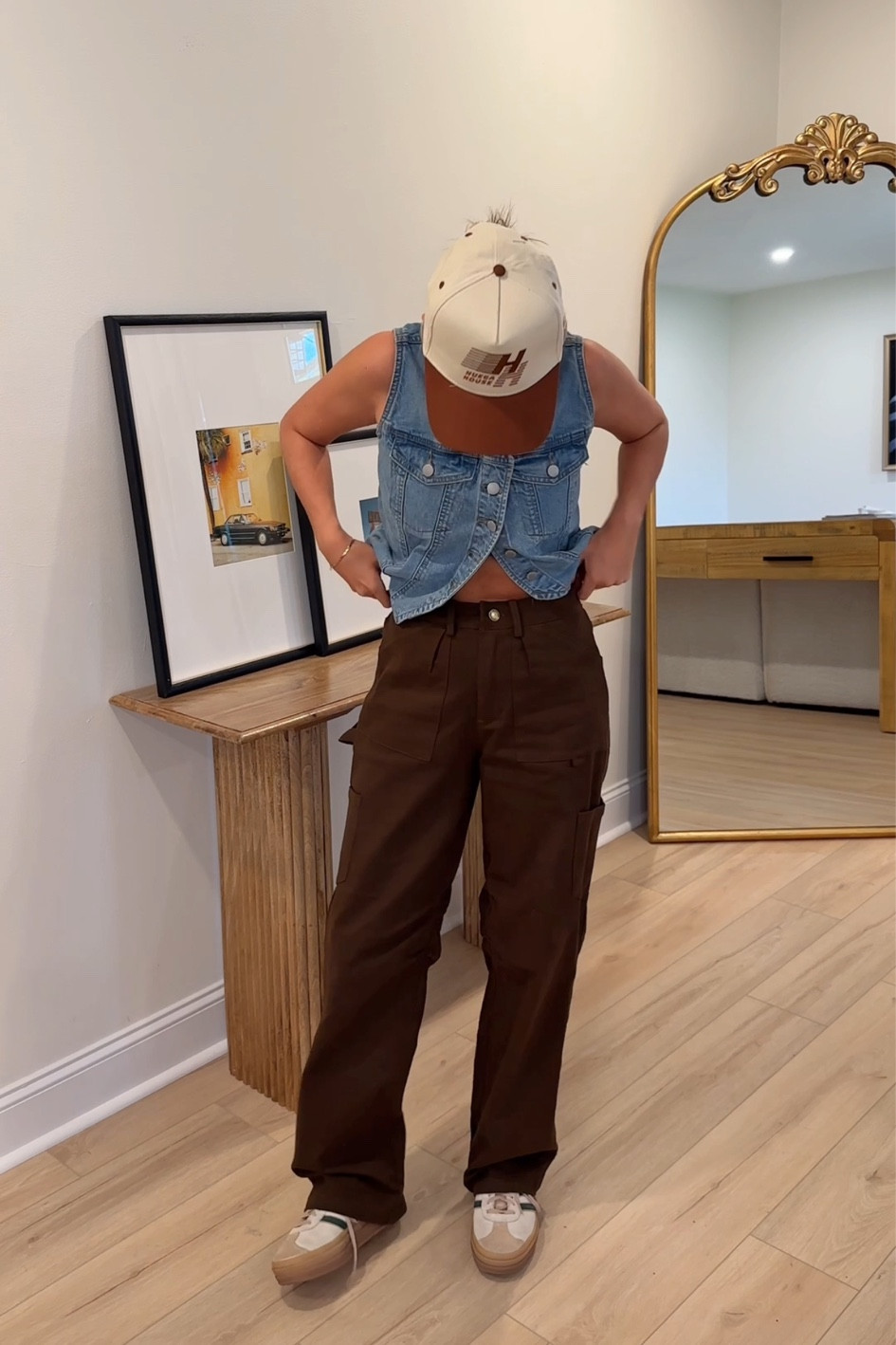 I’m wearing size XS in the vest, it’s a great stretchy but thick denim and size small in the pants! They run a tiny bit roomy but not enough where I suggest sizing up. 

#LTKfindsunder100 #LTKstyletip #LTKfindsunder50