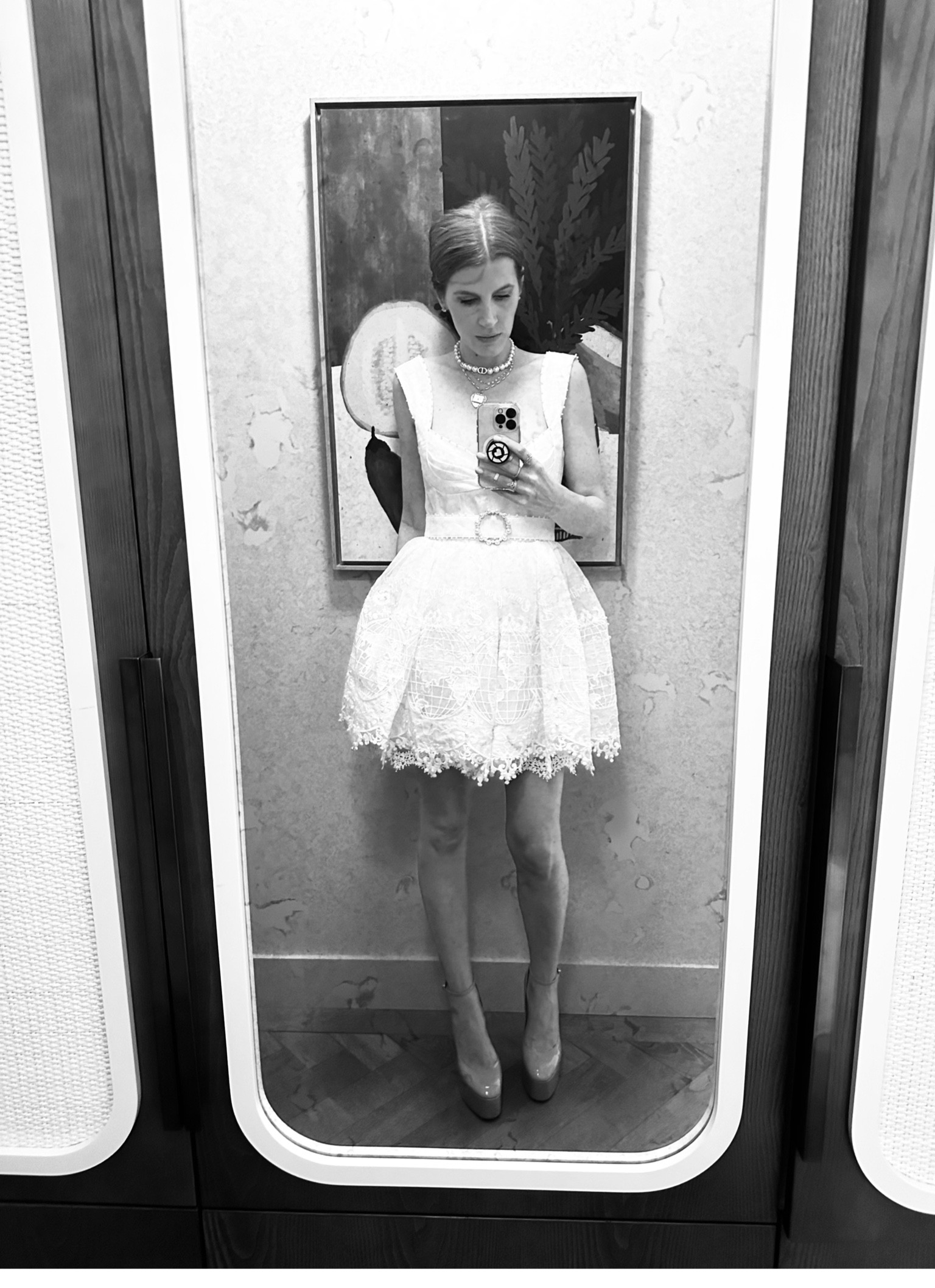 I wore this stunning white Zimmerman dress to a white party in St Barths last night. I feel like a ballerina in it with the way the skirt sits and twirls. The embroidery is incredible and there are pearls sewn all over it. 
My nude Valentino heels worked perfectly because they really disappear and they are also pretty comfortable 

#LTKtravel #LTKwedding #LTKshoecrush