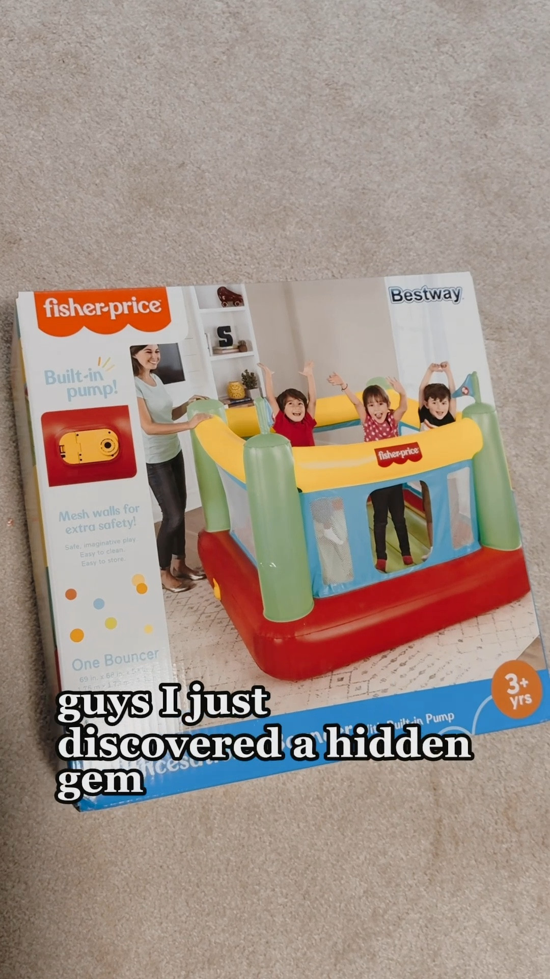 Is this the Best Toddler Find? 🤩💗 This Indoor Bouncy House has its own built in Air Pump, so all you need to do is turn it on & let the magic happen 🪄✨ Love the Versatility and the Size is perfect for any Small Space 🥹 Makes a Great Gift for the Holidays or Birthday Present for Toddlers & Young Kids 💝 

#LTKGiftGuide #LTKFindsUnder100 #LTKKids