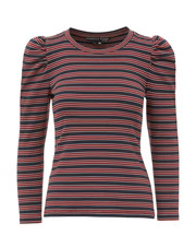 Britney Puff-Sleeve Striped Top | Veronica Beard